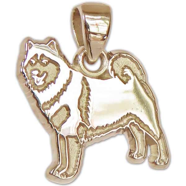 Alaskan Malamute Charm or Pendant in Sterling or 14K Gold