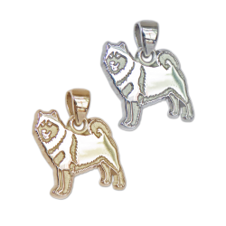 Alaskan Malamute Charm or Pendant in Sterling Silver or 14K Gold