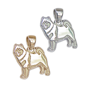 Alaskan Malamute Charm or Pendant in Sterling Silver or 14K Gold
