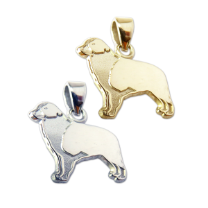 Australian Shepherd Charm or Pendant in Sterling Silver or 14K Gold