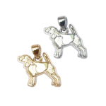 Beagle Charm or Pendant in Sterling Silver or 14K Gold