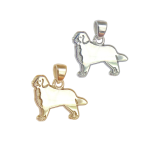 Bernese Mountain Dog Charm or Pendant in Sterling Silver or 14K Gold