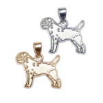 Border Terrier Charm or Pendant in Sterling Silver or 14K Gold