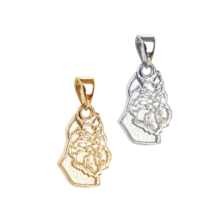 Brussels Griffon Charm or Pendant in Sterling Silver or 14K Gold