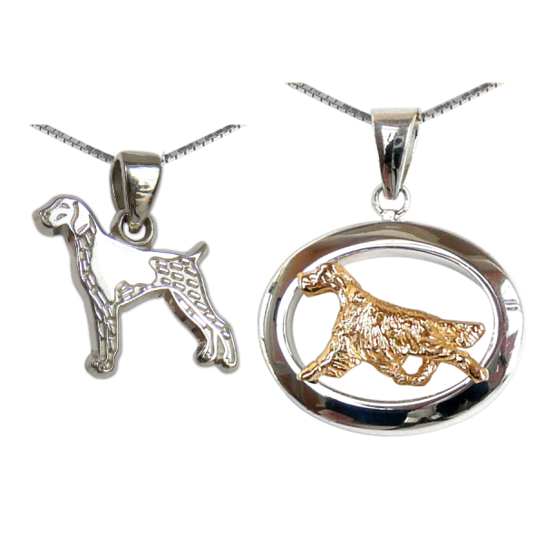 Sterling Box Chain Displayed on Charm and Oval Pendant