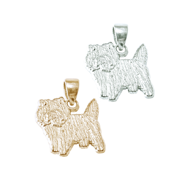 Cairn Terrier Charm or Pendant in Sterling Silver or 14K Gold