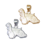 Cocker Spaniel Charm or Pendant in Sterling Silver or 14K Gold