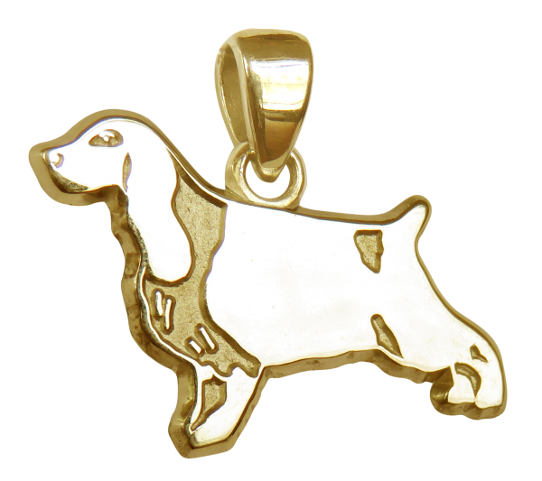 English Cocker Spaniel Charm or Pendant in Sterling or 14K Gold