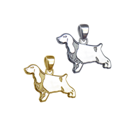 English Cocker Spaniel Charm or Pendant in Sterling Silver or 14K Gold
