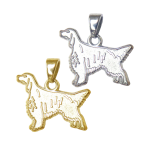 English Setter Charm or Pendant in Sterling Silver or 14K Gold