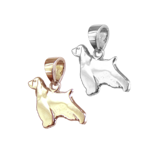 English Springer Spaniel Charm or Pendant in Sterling Silver or 14K Gold