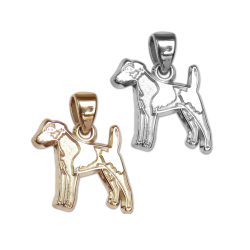 Smooth Fox Terrier Charm or Pendant in Sterling Silver or 14K Gold