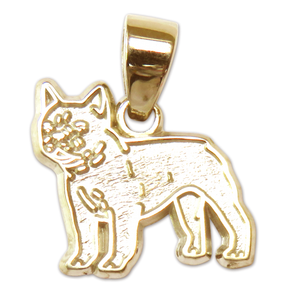 French Bulldog Charm or Pendant in Sterling or 14K Gold