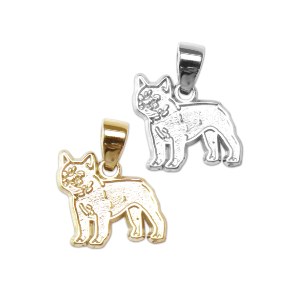 French Bulldog Charm or Pendant in Sterling Silver or 14K Gold