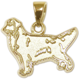 Golden Retriever Charm or Pendant in Sterling or 14K Gold