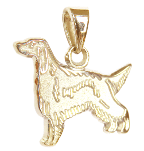 Gordon Setter Charm or Pendant in Sterling Silver or 14K Gold