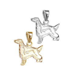 Irish Setter Charm or Pendant in Sterling Silver or 14K Gold