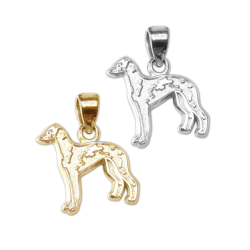 Italian Greyhound Charm or Pendant in Sterling Silver or 14K Gold