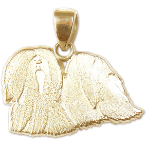 Lhasa Apso Charm or Pendant in Sterling or 14K Gold