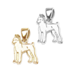 Miniature Pinscher Charm or Pendant in Sterling Silver or 14K Gold