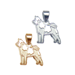 Norwegian Elkhound Charm or Pendant in Sterling Silver or 14K Gold