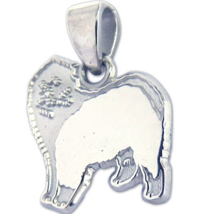Old English Sheepdog Charm or Pendant in Sterling or 14K Gold