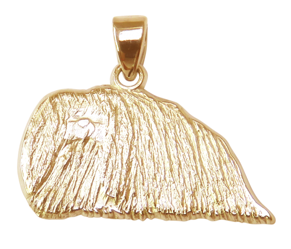 Pekingese Charm or Pendant in Sterling or 14K Gold