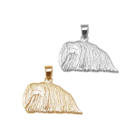 Pekingese Charm or Pendant in Sterling Silver or 14K Gold