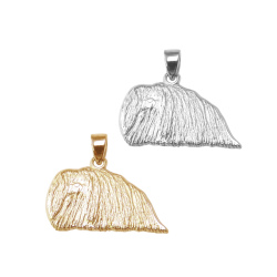 Pekingese Charm or Pendant in Sterling Silver or 14K Gold
