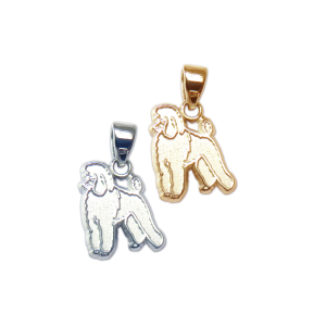 Poodle Charm or Pendant in Sterling Silver or 14K Gold