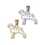 Rottweiler Charm or Pendant in Sterling Silver or 14K Gold