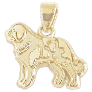 Saint Bernard Charm or Pendant in Sterling or 14K Gold