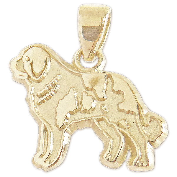 Saint Bernard Charm or Pendant in Sterling or 14K Gold