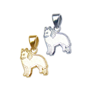 Schipperke Charm or Pendant in Sterling Silver or 14K Gold