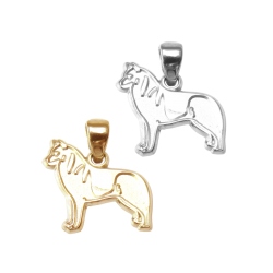 Siberian Husky Charm or Pendant in Sterling Silver or 14K Gold