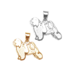 Tibetan Terrier Charm or Pendant in Sterling Silver or 14K Gold