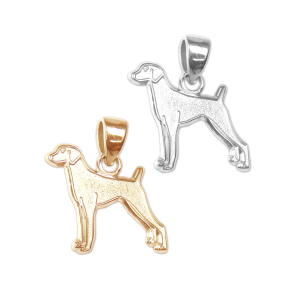 Vizsla Charm or Pendant in Sterling Silver or 14K Gold