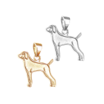 Weimaraner Charm or Pendant in Sterling Silver or 14K Gold