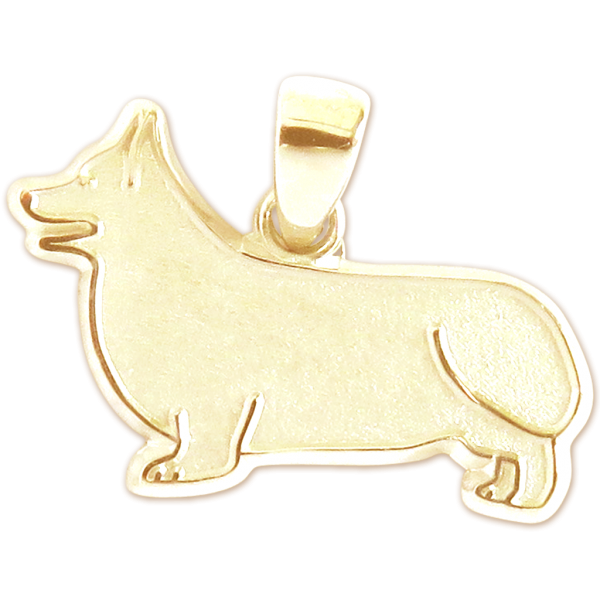 Pembroke Welsh Corgi Charm or Pendant in Sterling or 14K Gold