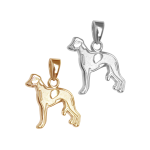 Whippet Charm or Pendant in Sterling Silver or 14K Gold