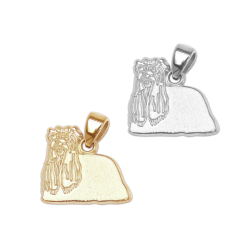 Yorkshire Terrier - Yorkie - Charm or Pendant in Sterling Silver or 14K Gold