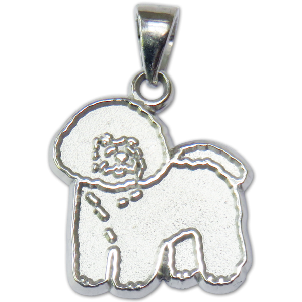 Bichon Frise Charm or Pendant in Sterling or 14K Gold