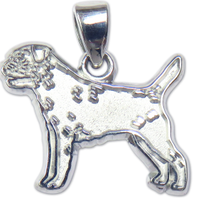Border Terrier Charm or Pendant in Sterling or 14K Gold