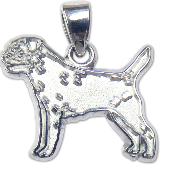 Border Terrier Charm or Pendant in Sterling or 14K Gold