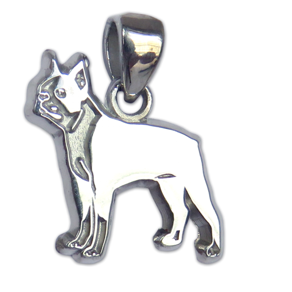 Boston Terrier Charm or Pendant in Sterling or 14K Gold