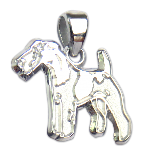 Wire Fox Terrier Charm or Pendant in Sterling or 14K Gold