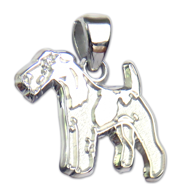 Wire Fox Terrier Charm or Pendant in Sterling or 14K Gold