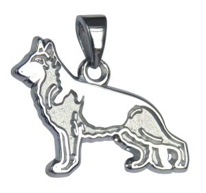 German Shepherd Dog Charm or Pendant in Sterling or 14K Gold
