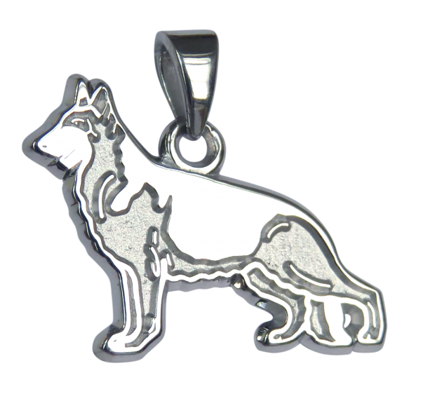 German Shepherd Dog Charm or Pendant in Sterling or 14K Gold