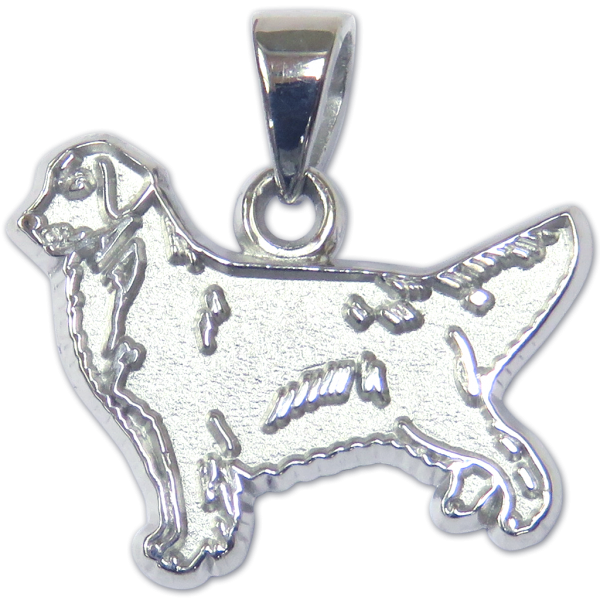 Golden Retriever Charm or Pendant in Sterling or 14K Gold